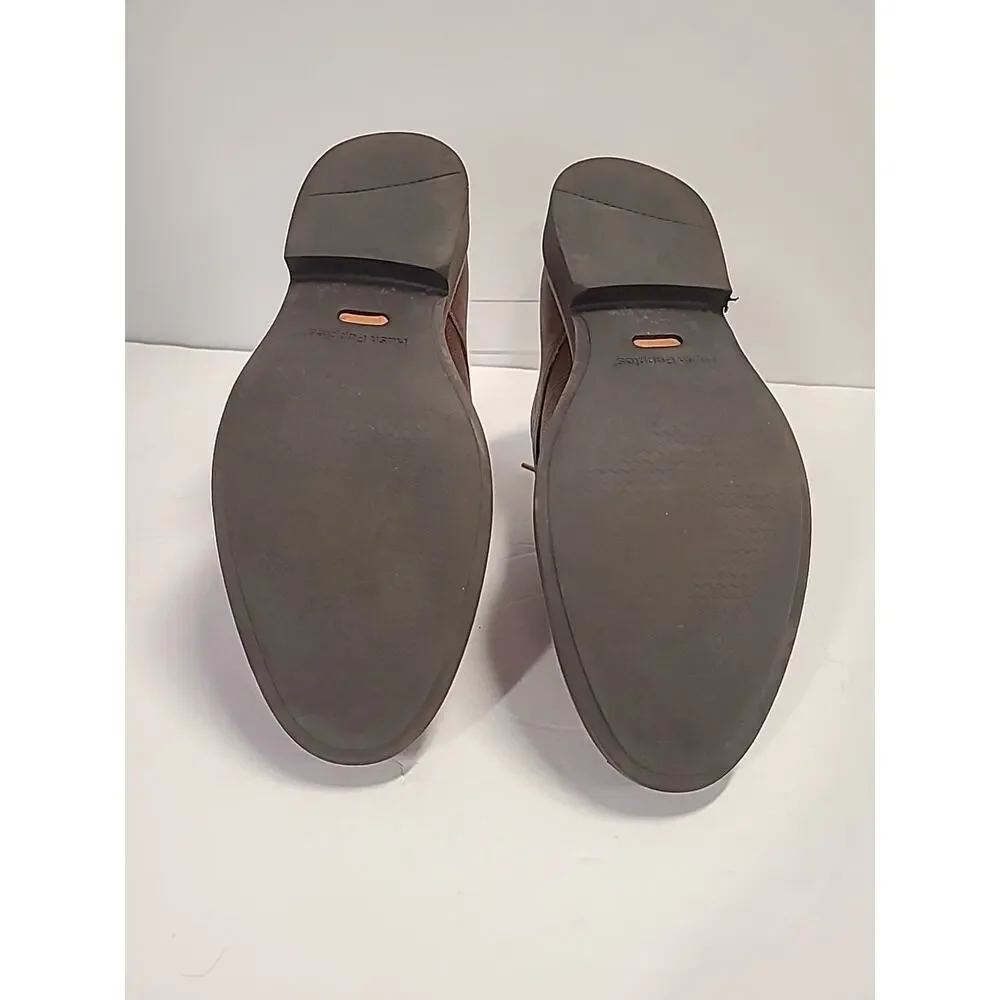 Hush Puppies Bounce Mens 10.5 Oxford Brown Leather Plain Toe Lace Up